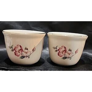 Set Of 2 House Of Webster Briar Rose Mugs 3" Tall Vntg